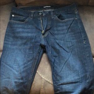 Express slim straight flex jeans